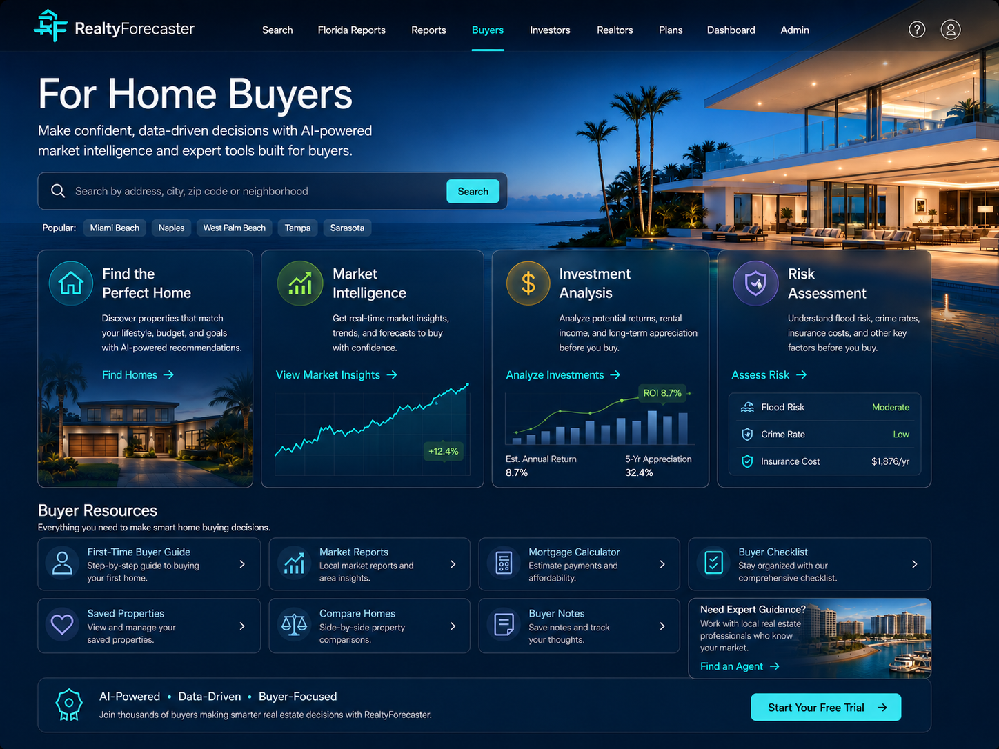 Buyers Page — screenshot fidelity pass mockup