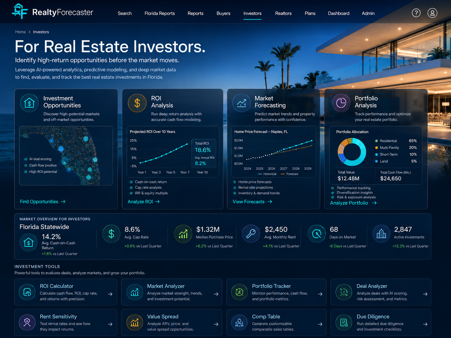 Investors Page — screenshot fidelity pass mockup