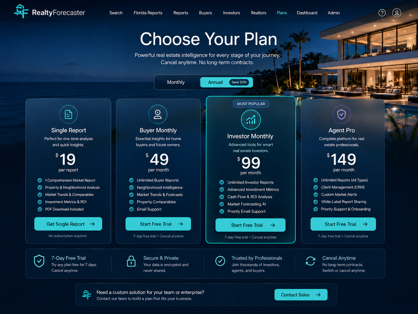 Pricing Page — screenshot fidelity pass mockup
