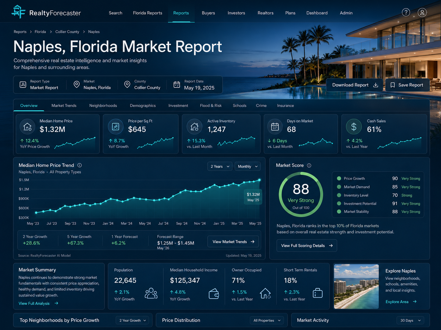 Report Page — screenshot fidelity pass mockup
